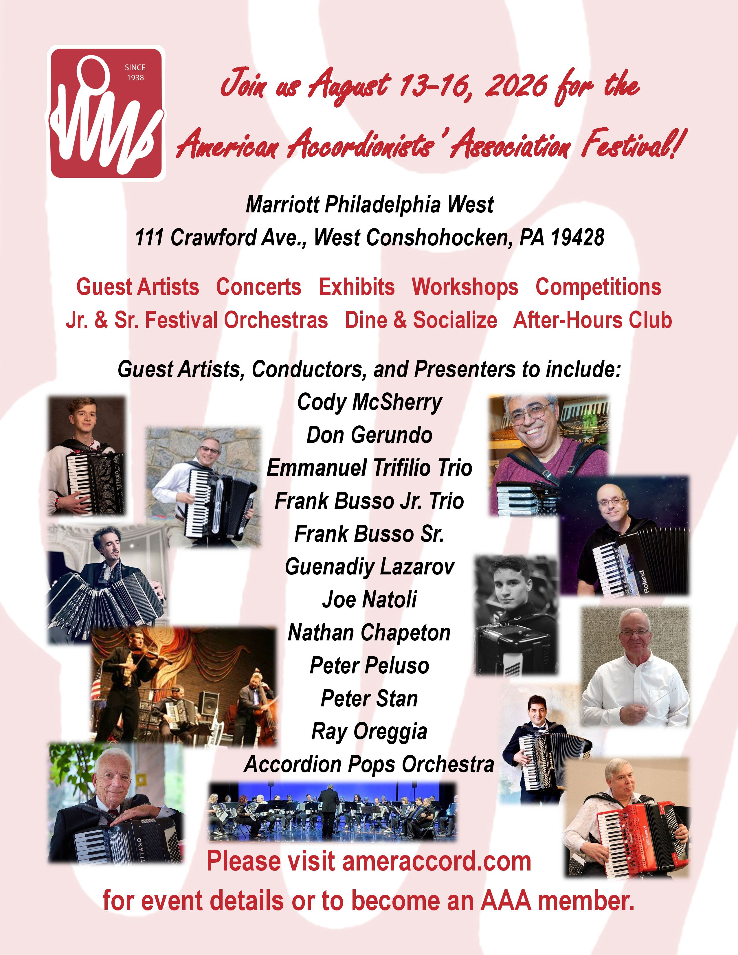 AAA Festival, August 13-16, 2026