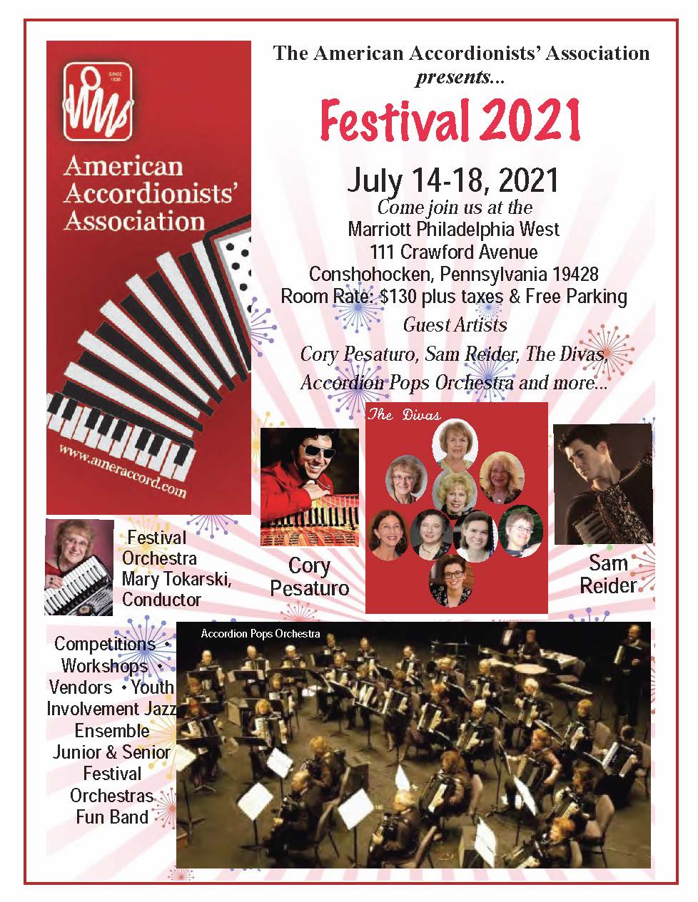 American Accordionists' Association AAA Annual Festival, July