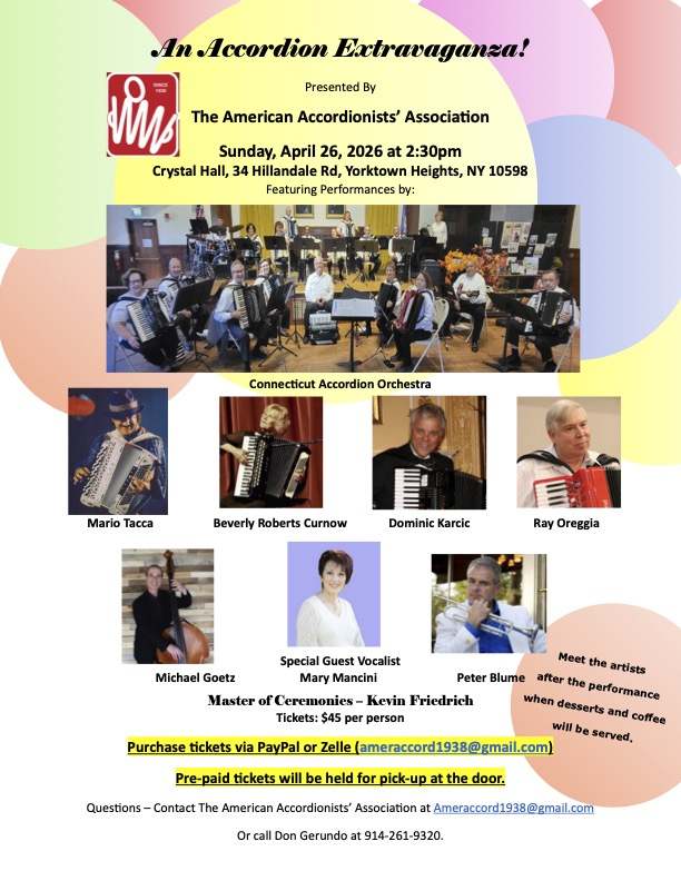 An Accordion Extravaganza!, April 26th, 2026
